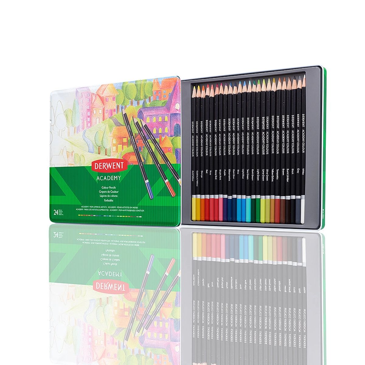 DERWENT - Caja de Lápices de Colores 24 – Pigmentos Cremosos y Mezclables