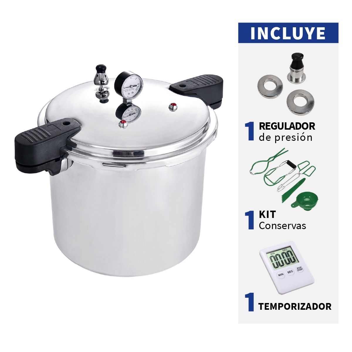 Olla A Presión Autoclave 21 Litros, marca GENERICO - Foto 2