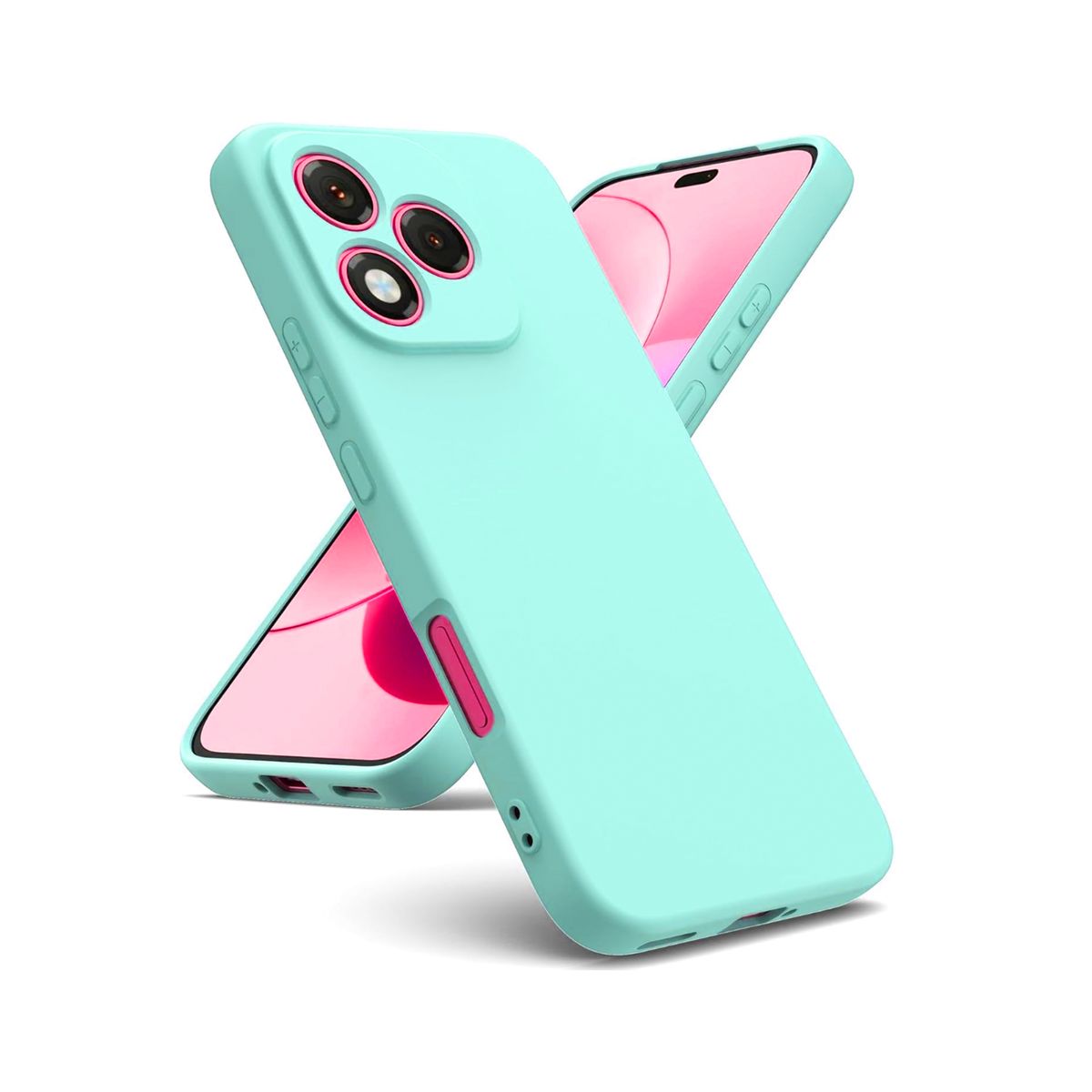 JOIGO - Carcasa Funda Para Honor 400 Lite Goma Turquesa