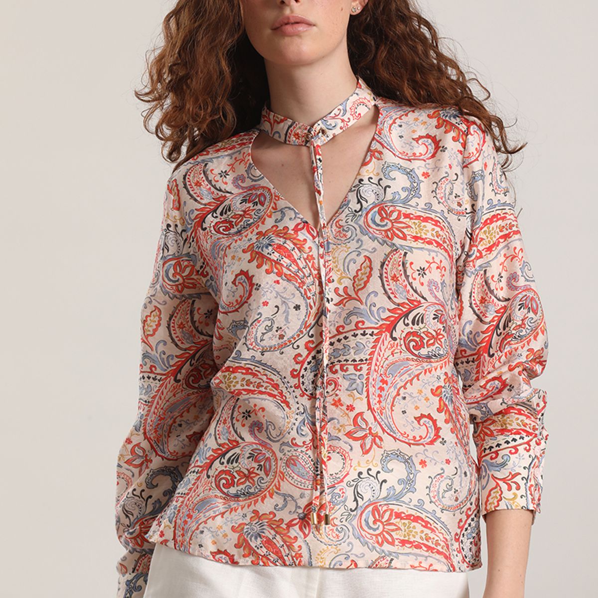 LIOLA - Blusa voile estampado Liola mujer rojo