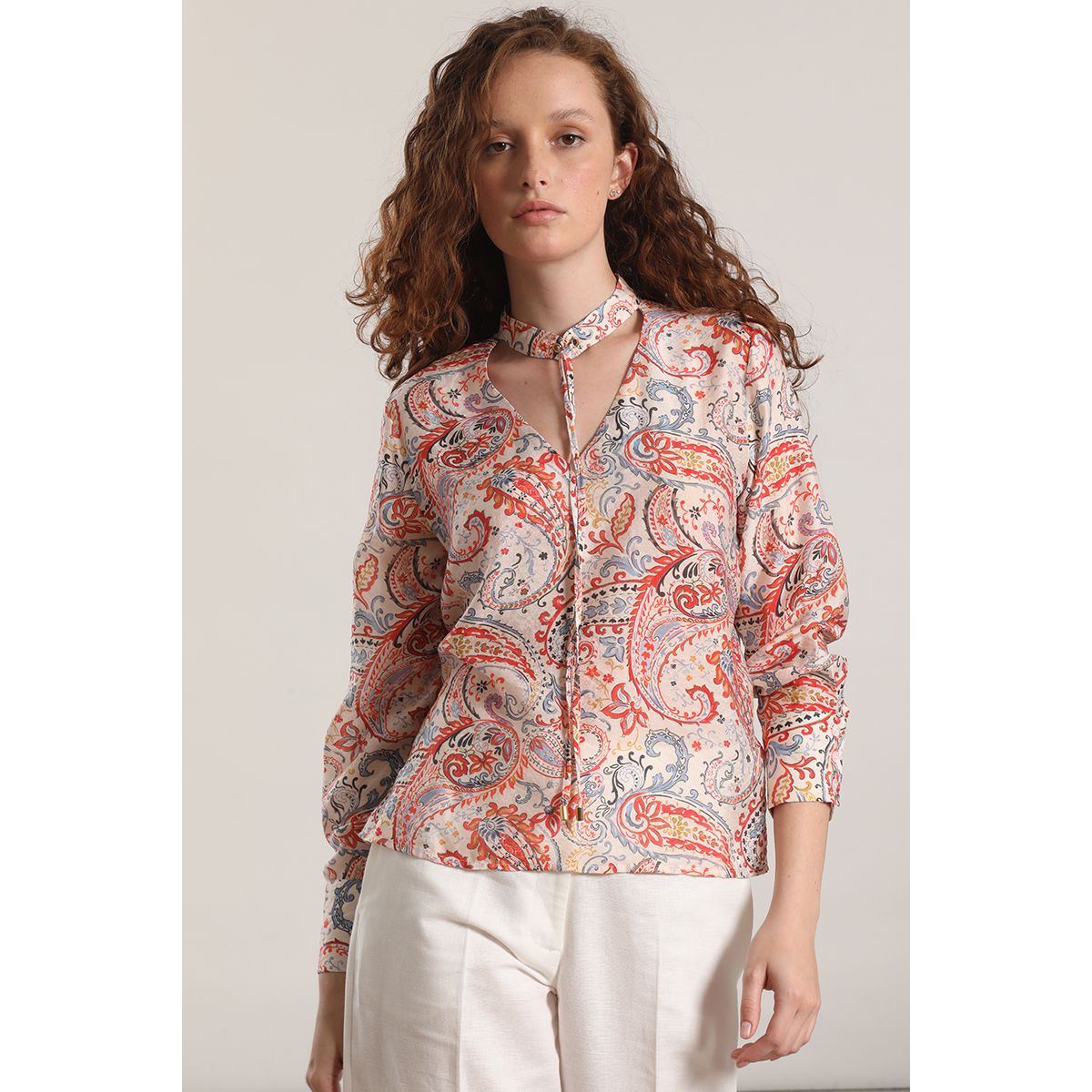 LIOLA - Blusa voile estampado Liola mujer rojo