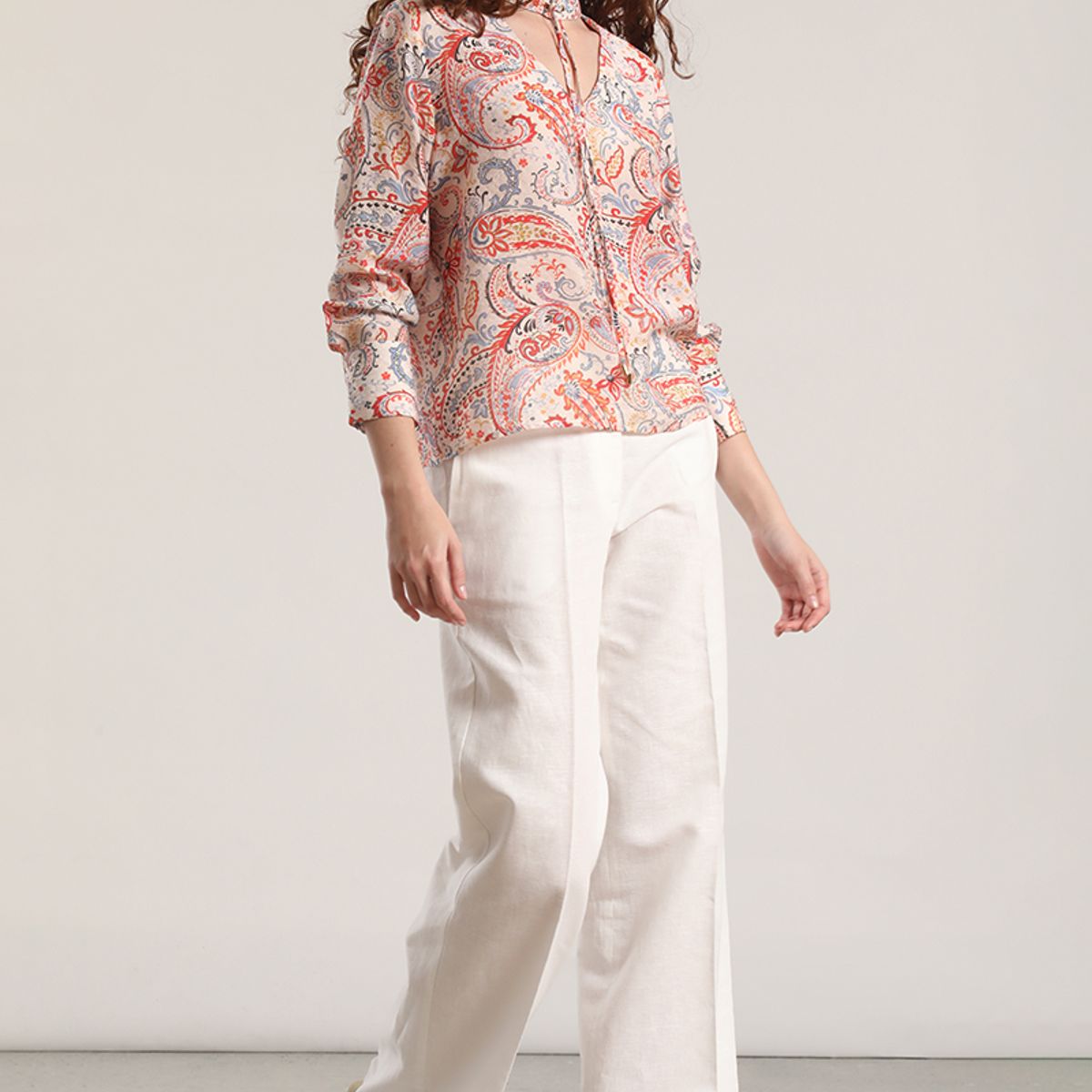 LIOLA - Blusa voile estampado Liola mujer rojo