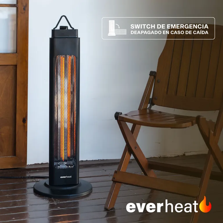 EVERHEAT Estufa Eléctrica Calefactor Torre Oscilación 1200W Kiosclub
