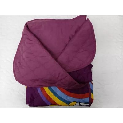 Imagen 2 del producto CUBRECAMA DE NIÑA VERANO UNICORNIO MORADO DE 1.5 PLAZAS TF