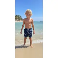 LIKE SHOP - Traje De Baño Niños Jovenes Forro Malla Diseños Colores 9011
