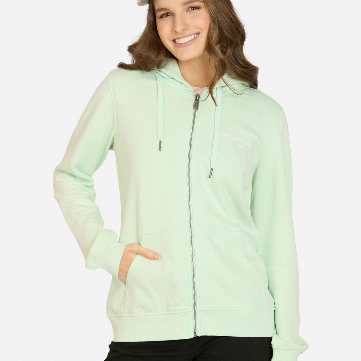 MAUI AND SONS - Poleron FZ Bohevana Verde Mujer Maui And Sons