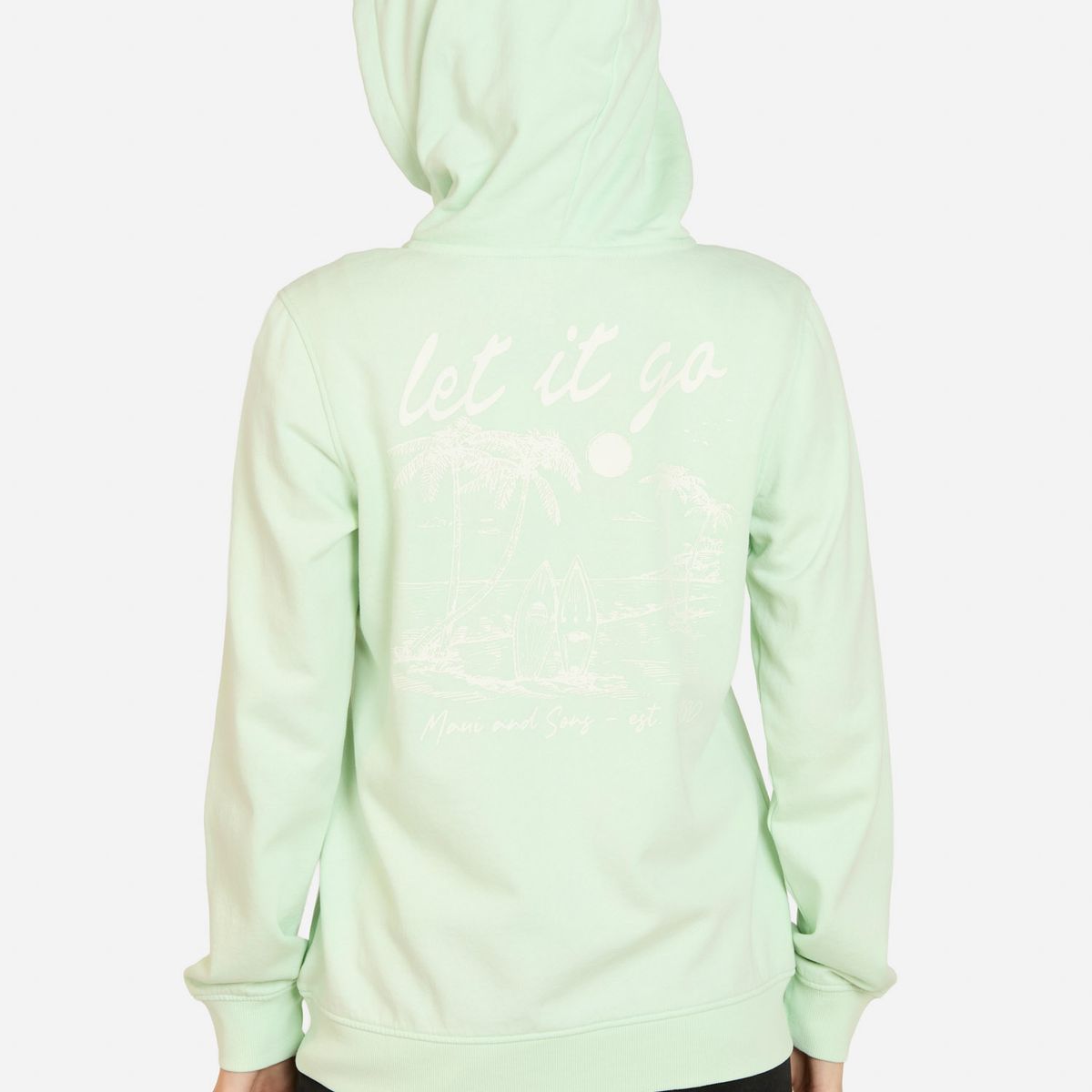 MAUI AND SONS - Poleron FZ Bohevana Verde Mujer Maui And Sons