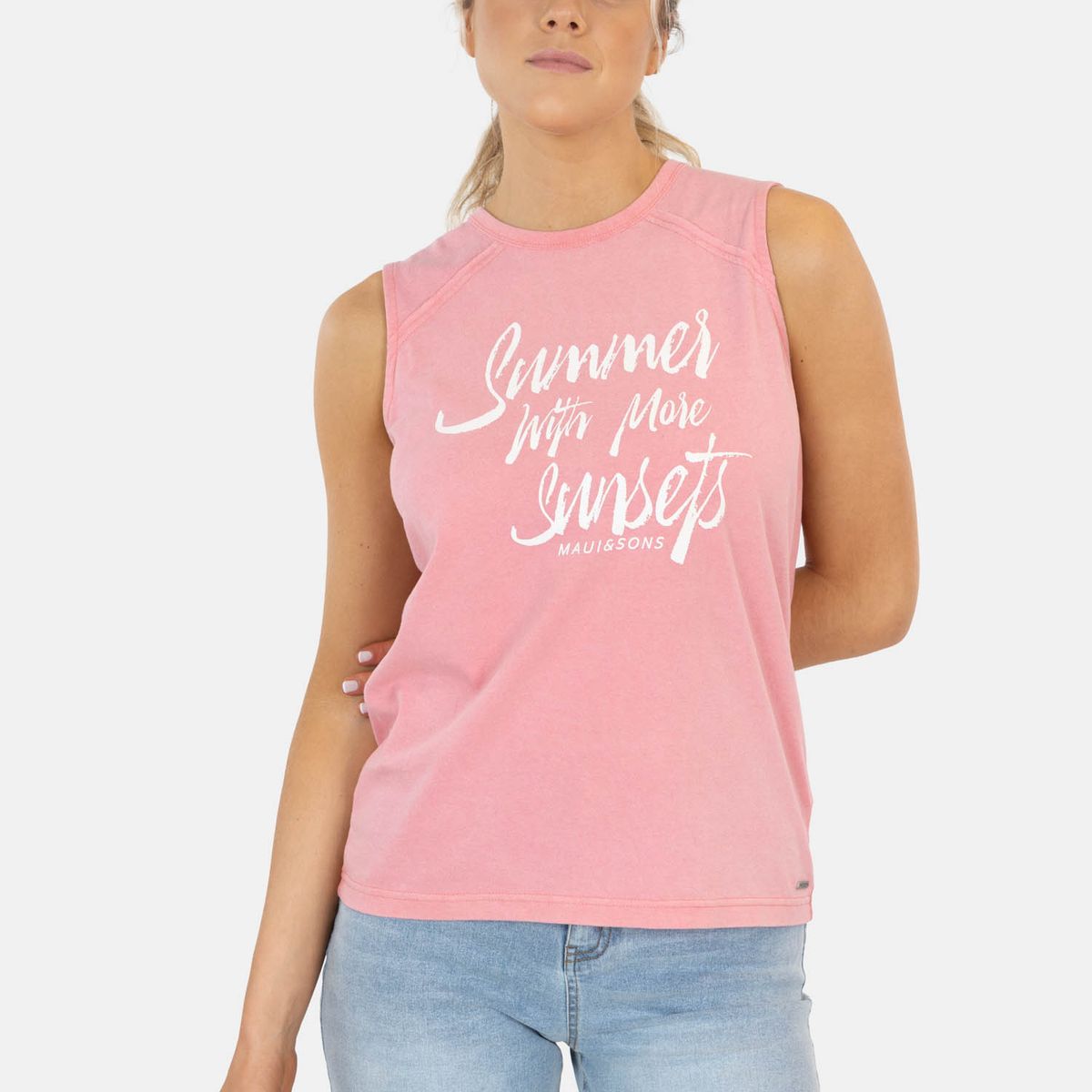 MAUI AND SONS - Polera SM Liko Rosado Mujer Maui And Sons