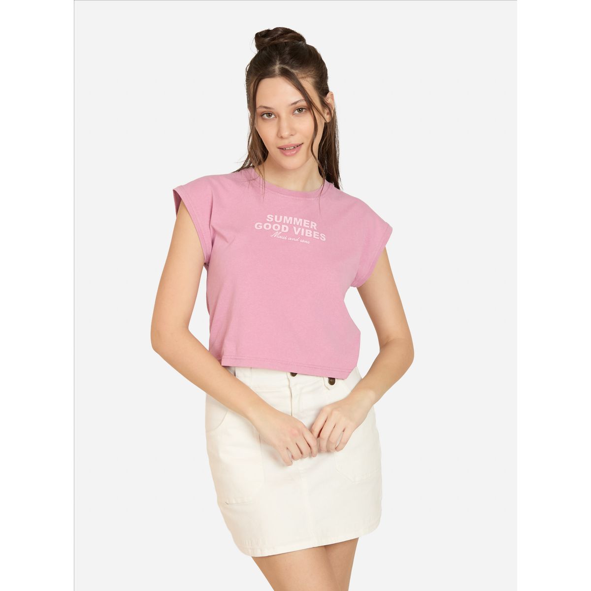 MAUI AND SONS - Polera MC Aurelix Burdeo Mujer Maui And Sons