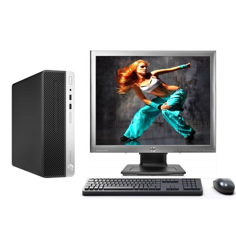 HP - KIT MONITOR HP 19" + PC 400 G4 i7 6° 8GB 256GB + teclado & Mouse Reacondicionado
