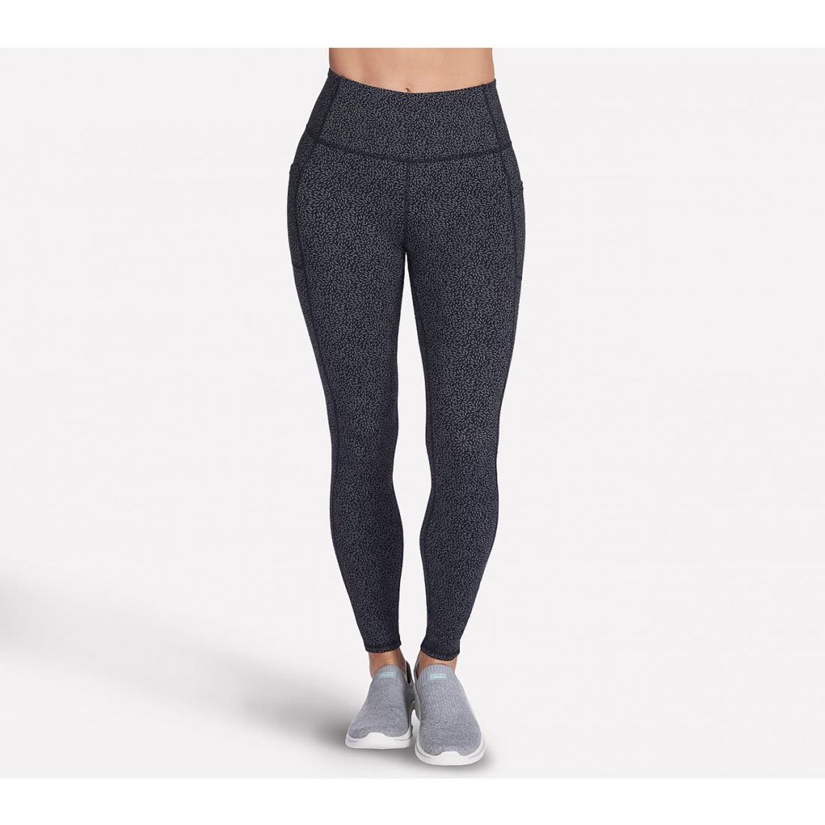 SKECHERS - Legging Mujer Gowalk Fl Hw Daisies G Negro Skechers