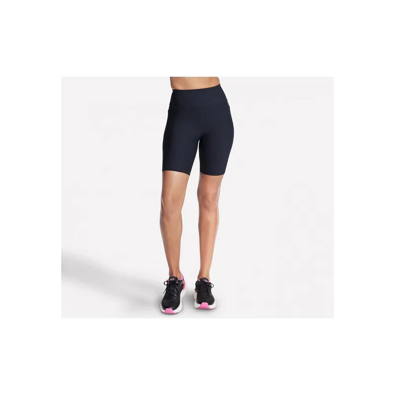 SKECHERS - Calzas Cortas Mujer Goflex Rib Hw 8 Negro Skechers