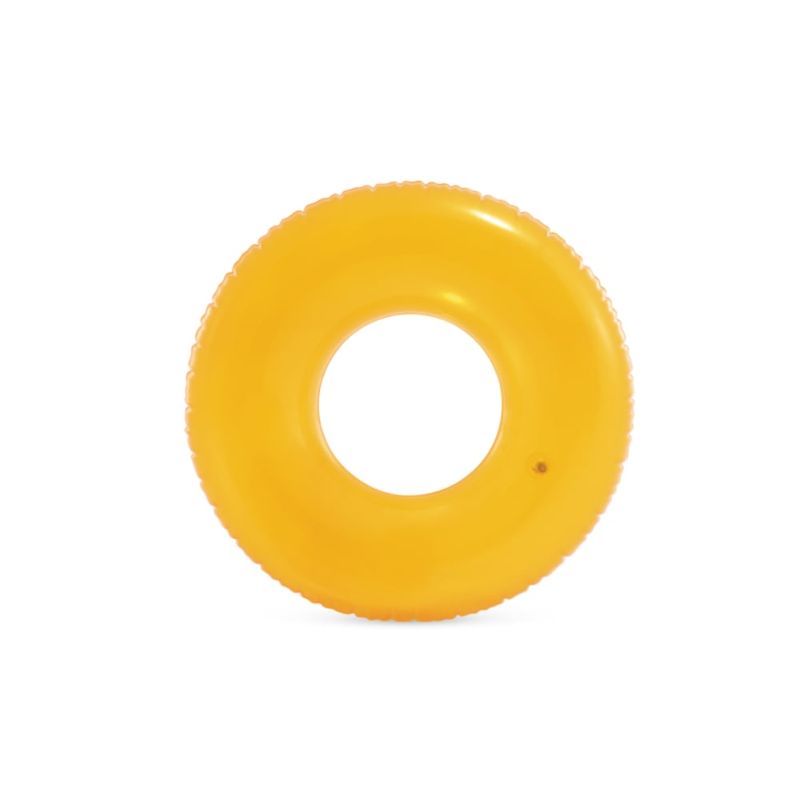 INTEX - Flotador Anillo Inflable INTEX Transparente 76 cm Amarillo