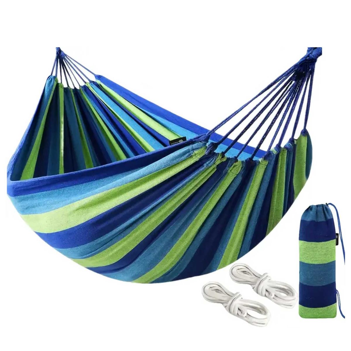 GENERICO - Hamaca Grande Multicolor 2x150m Portátil y Resistente