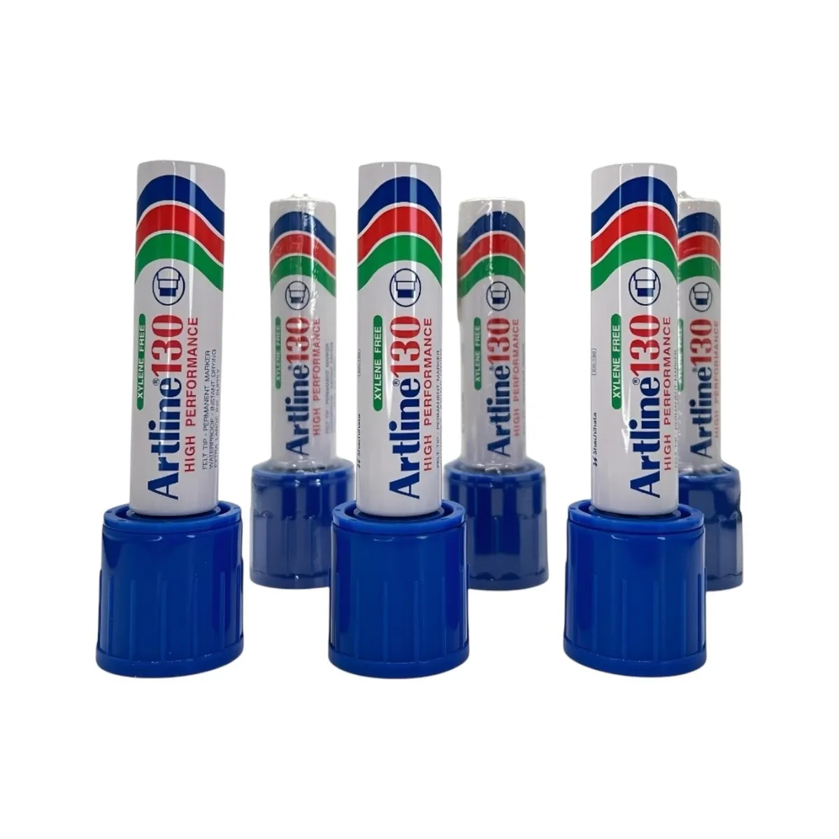 ARTLINE - Plumon Permanente Artline 130 Punta 30mm Azul 6 uni
