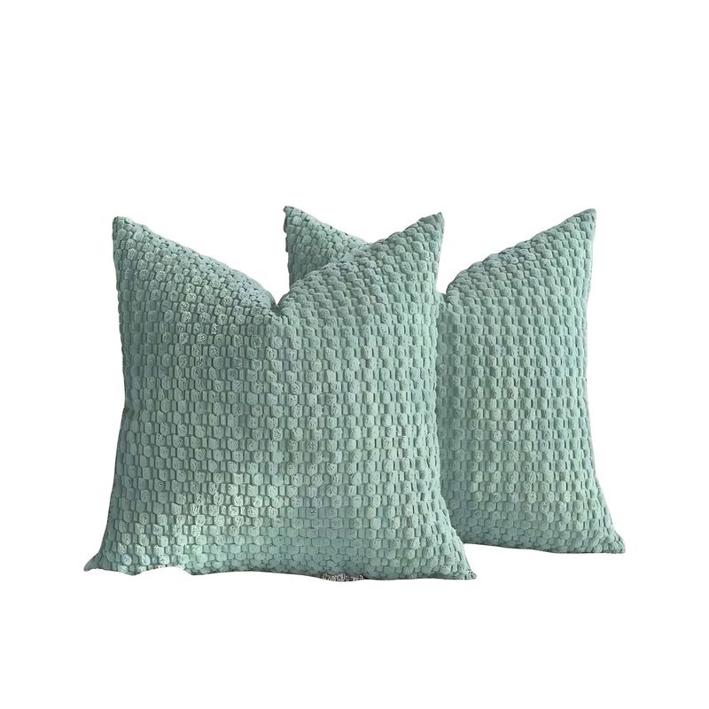 GENERICO - SET DE 2 FUNDAS DE COJINES DISEÑO DE MAIZ 45CM X 45 CM VERDE MENTA