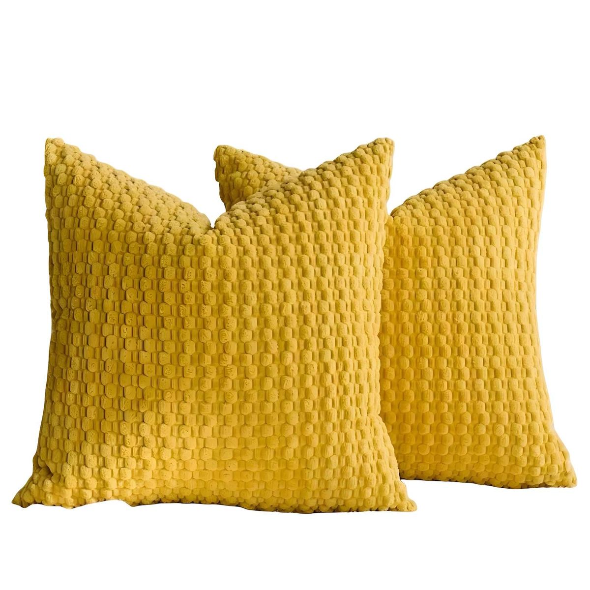 GENERICO - SET DE 2 FUNDAS DE COJINES DISEÑO DE MAIZ 45CM X 45 CM AMARILLO