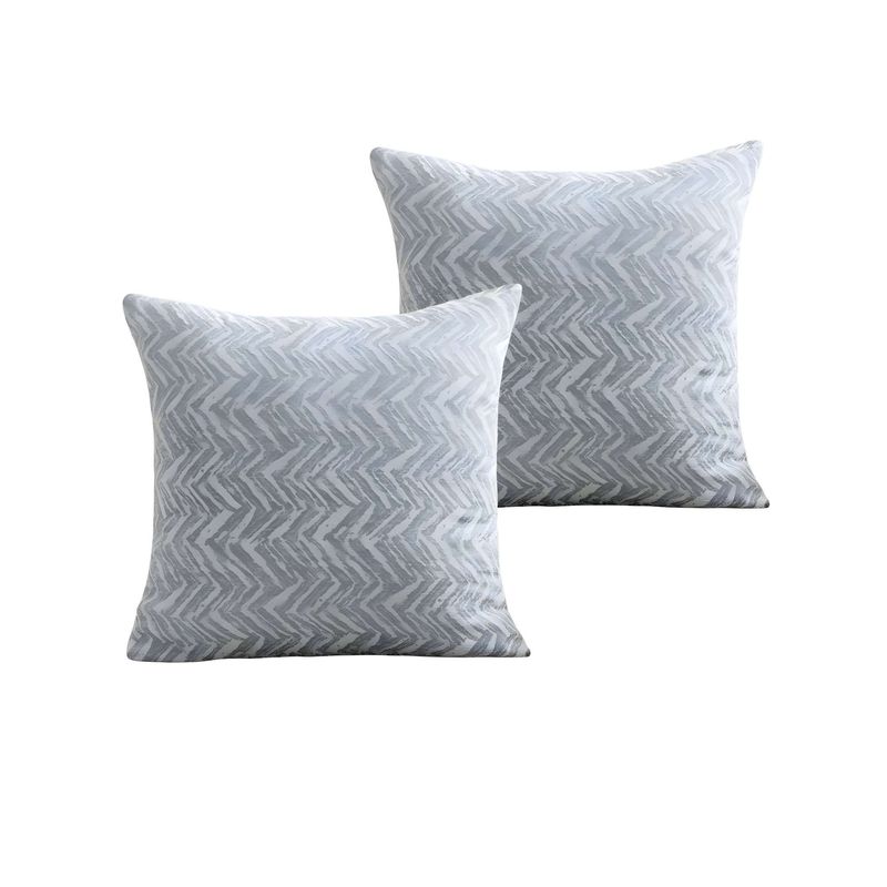 GENERICO - SET DE 2 FUNDAS DE COJINES DISEÑO MAILLARD 45CM X 45 CM CELESTE