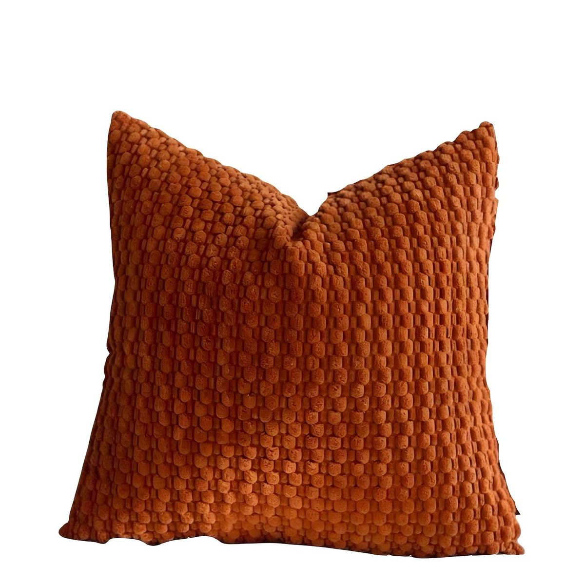 GENERICO - SET DE 4 FUNDAS DE COJINES DISEÑO DE MAIZ 45CM X 45 CM ANARANJADO