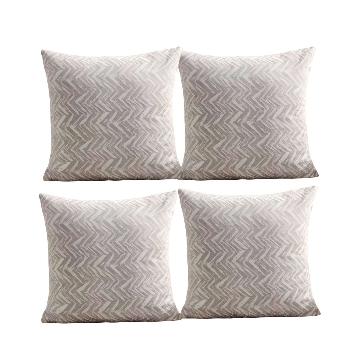 GENERICO - SET DE 4 FUNDAS DE COJINES DISEÑO MAILLARD 45CM X 45 CM GRIS