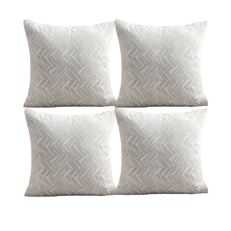 GENERICO - SET DE 4 FUNDAS DE COJINES DISEÑO MAILLARD 45CM X 45 CM BLANCO