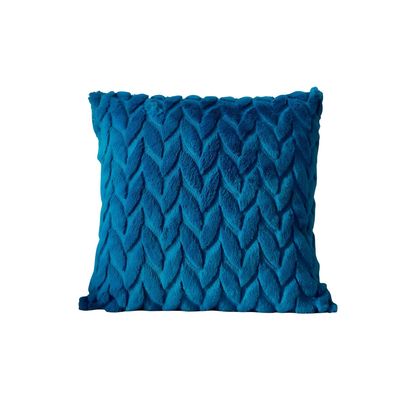 Imagen 2 del producto SET DE 4 FUNDAS DE COJINES DISEÑO ESPIGA 45CM X 45 CM TURQUESA