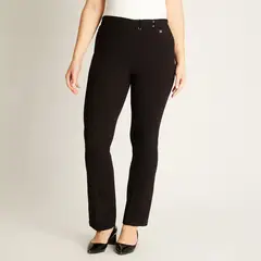 LORENZO DI PONTTI - Pantalón Negro de Corte Recto