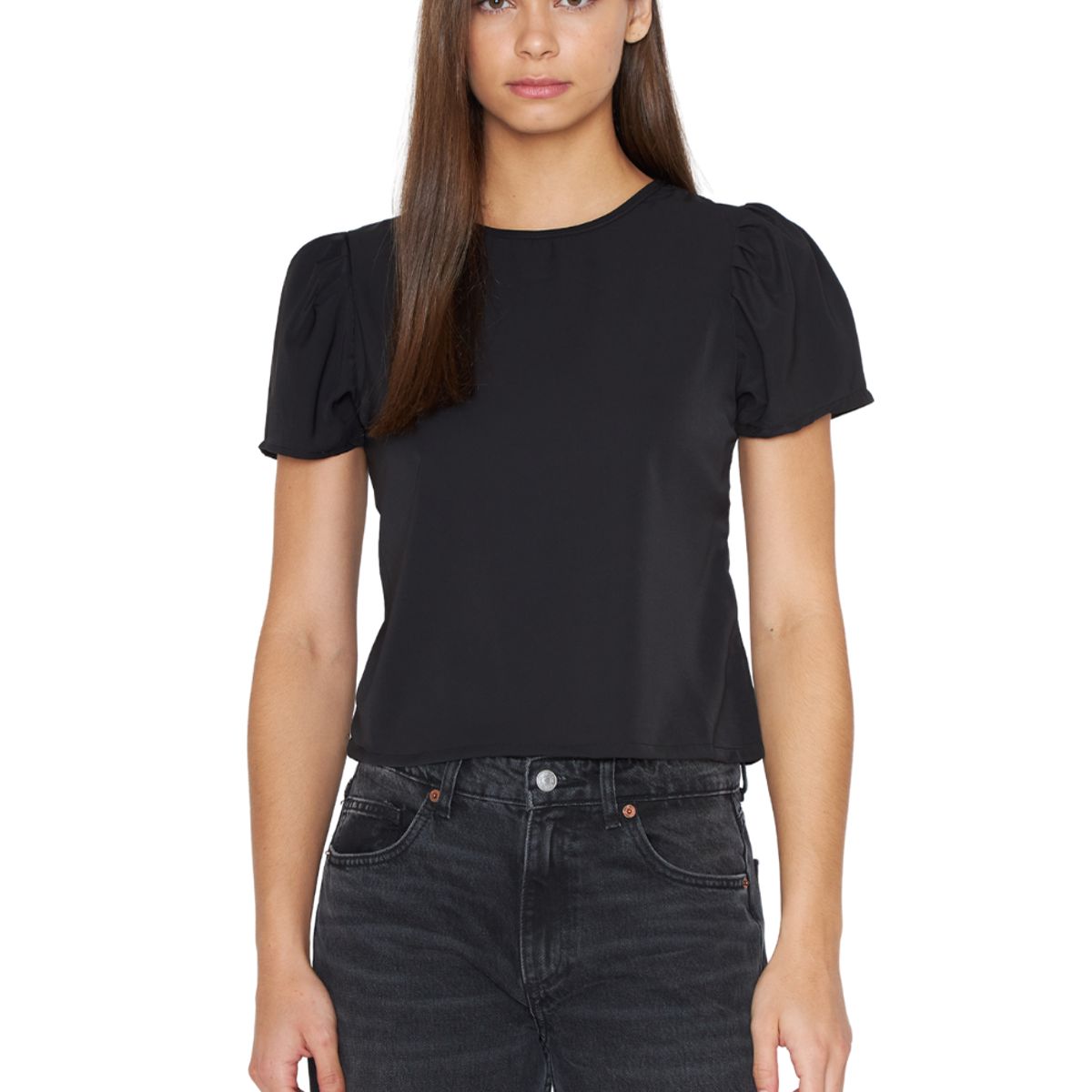 JACINTA TIENDA - Blusa Olivia III satín negra Jacinta Tienda