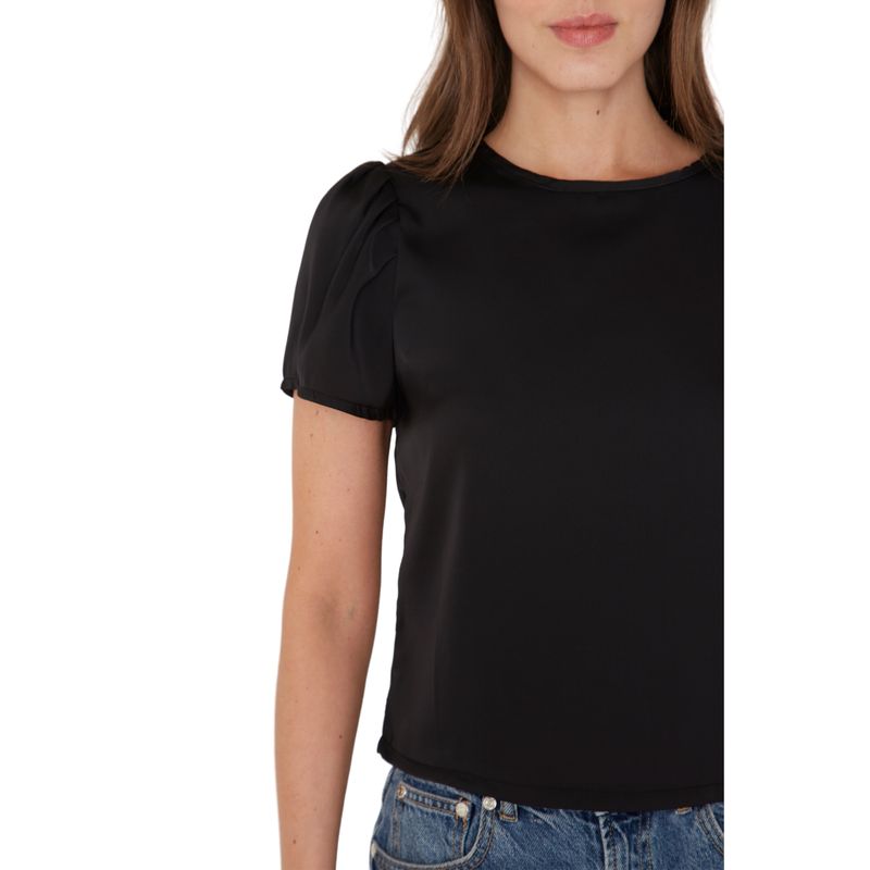 JACINTA TIENDA - Blusa Olivia III satín negra Jacinta Tienda