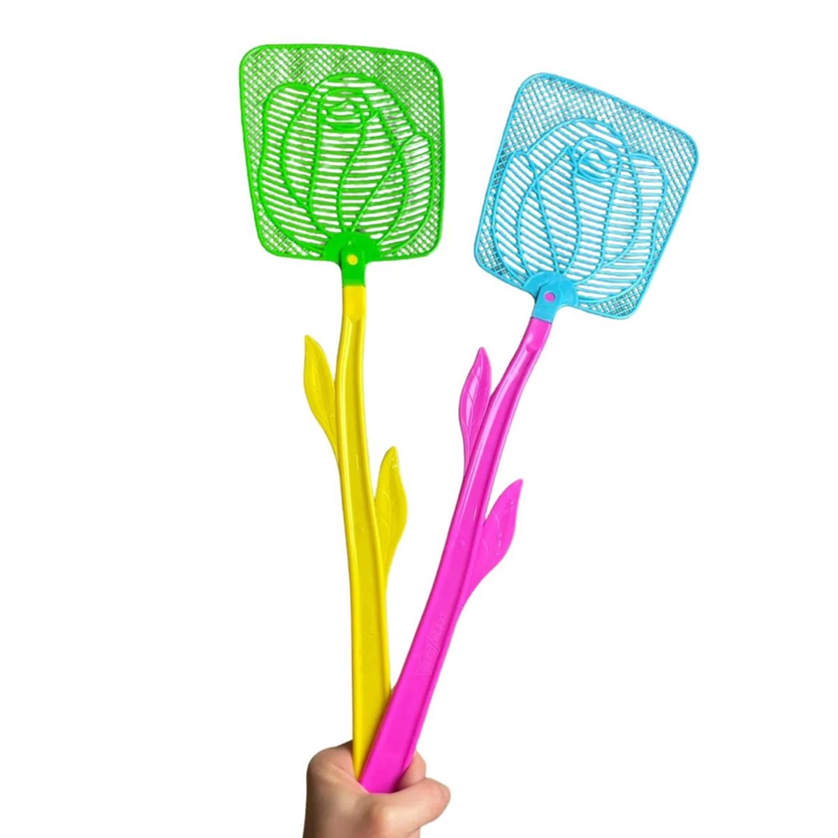 REYPLAST - Pack X4 Raqueta Mata Mosca Zancudo Insecto Plástico Reyplast