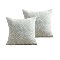 GENERICO - SET DE 2 FUNDAS DE COJINES DISEÑO MAILLARD VERDE MENTA