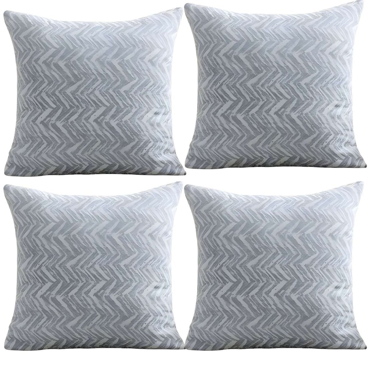 GENERICO - SET DE 4 FUNDAS DE COJINES DISEÑO MAILLARD CELESTE