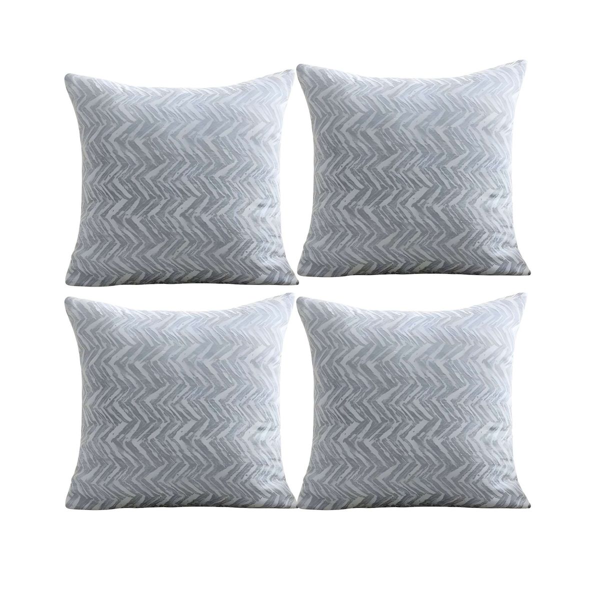 GENERICO - SET DE 4 FUNDAS DE COJINES DISEÑO MAILLARD CELESTE