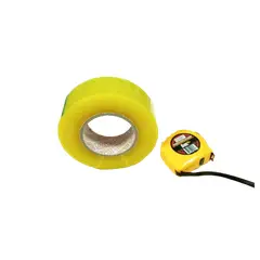 GENERICO - Pack 1 cinta embalaje transparente 300m x 48mm y 1 Cinta Huincha 5m