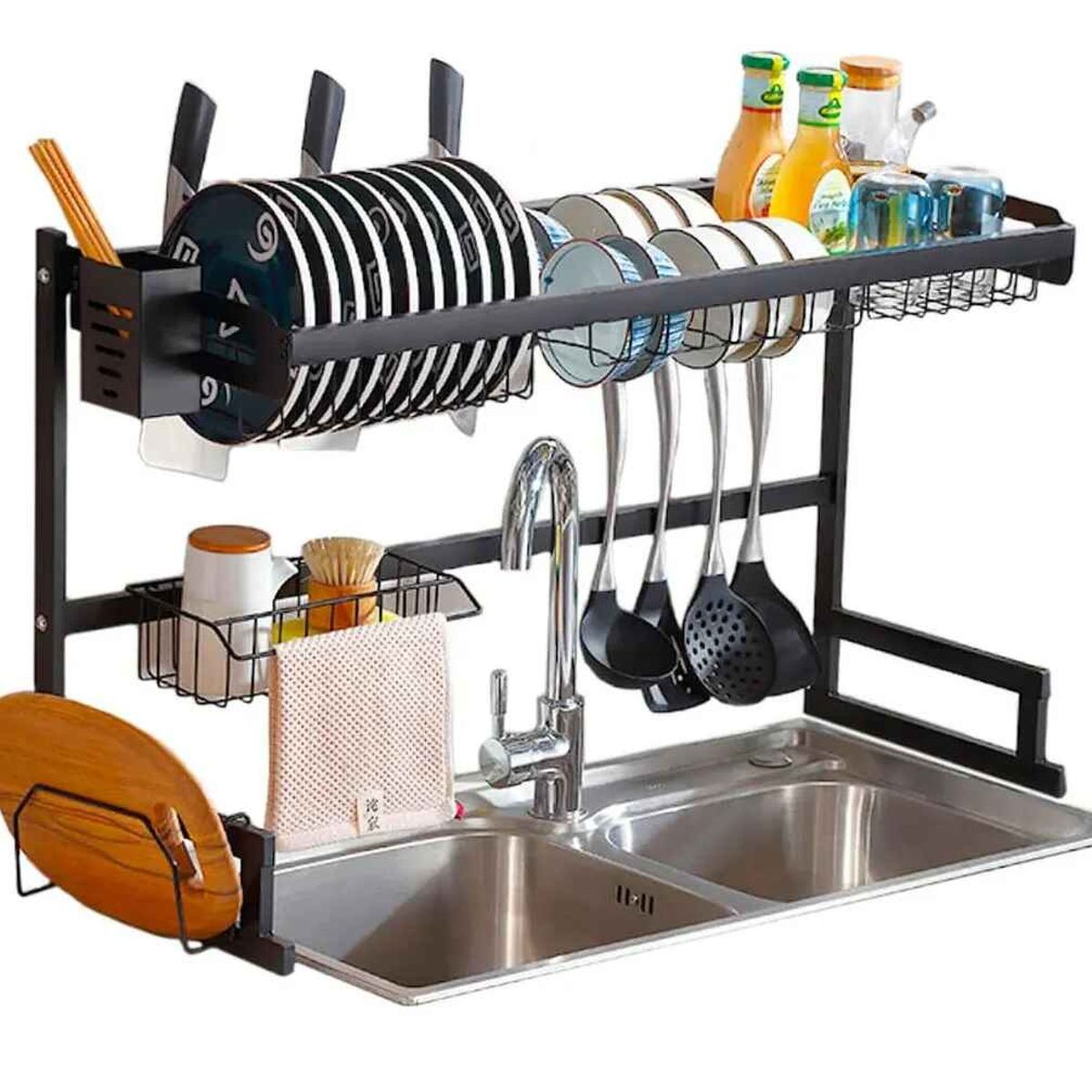 GENERICO - Secador de Platos Premium Escurridor de Vajilla XL 85cm