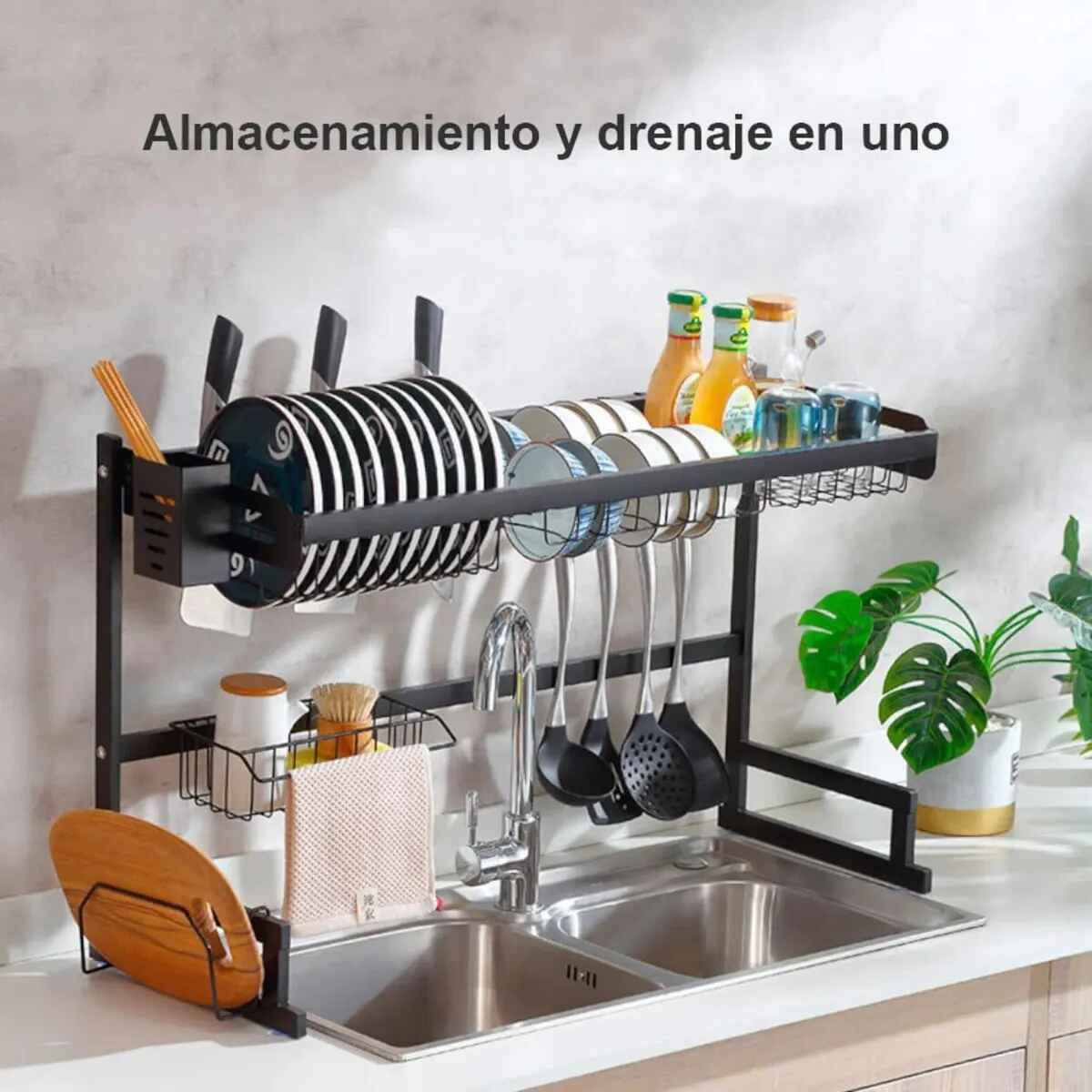GENERICO - Secador de Platos Premium Escurridor de Vajilla XL 85cm