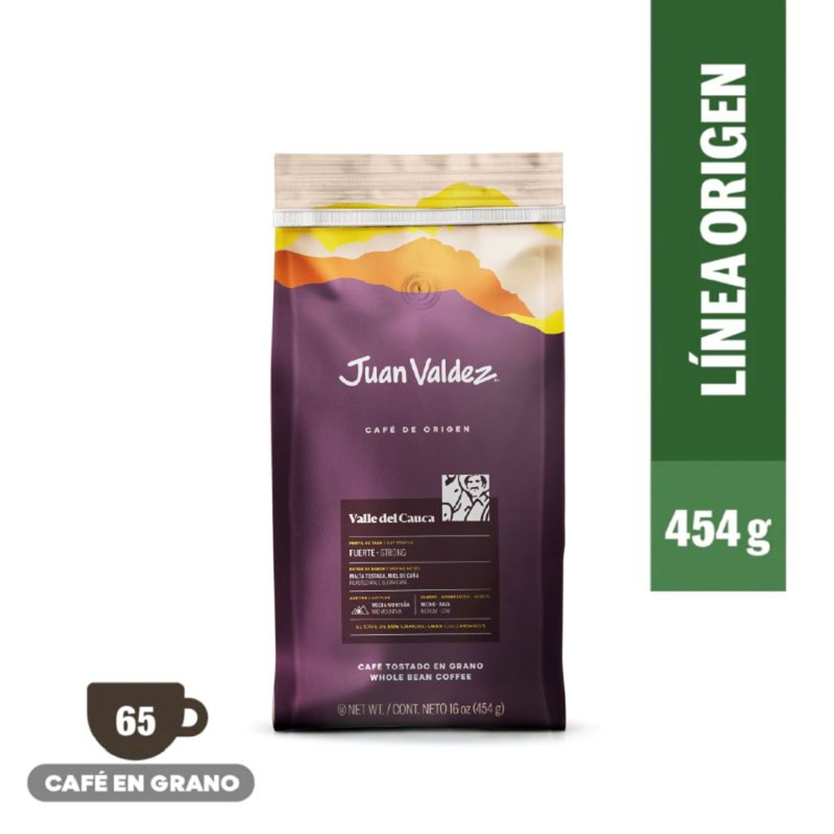 JUAN VALDEZ - Café en Grano Valle del Cauca 454g