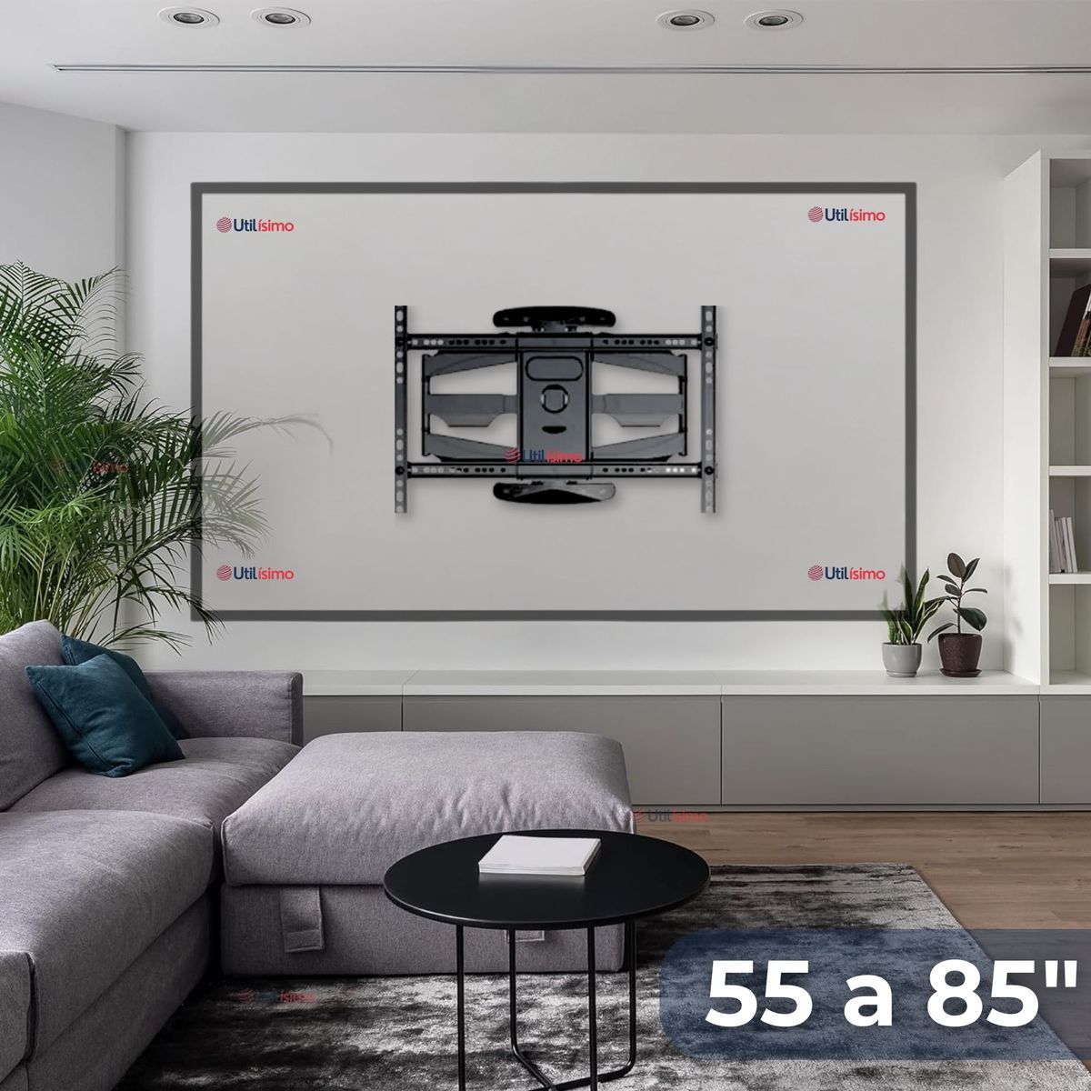 LINE - Soporte TV 55 a 85 Pulgadas 68Kg Soporte TV de Pared Ajustable