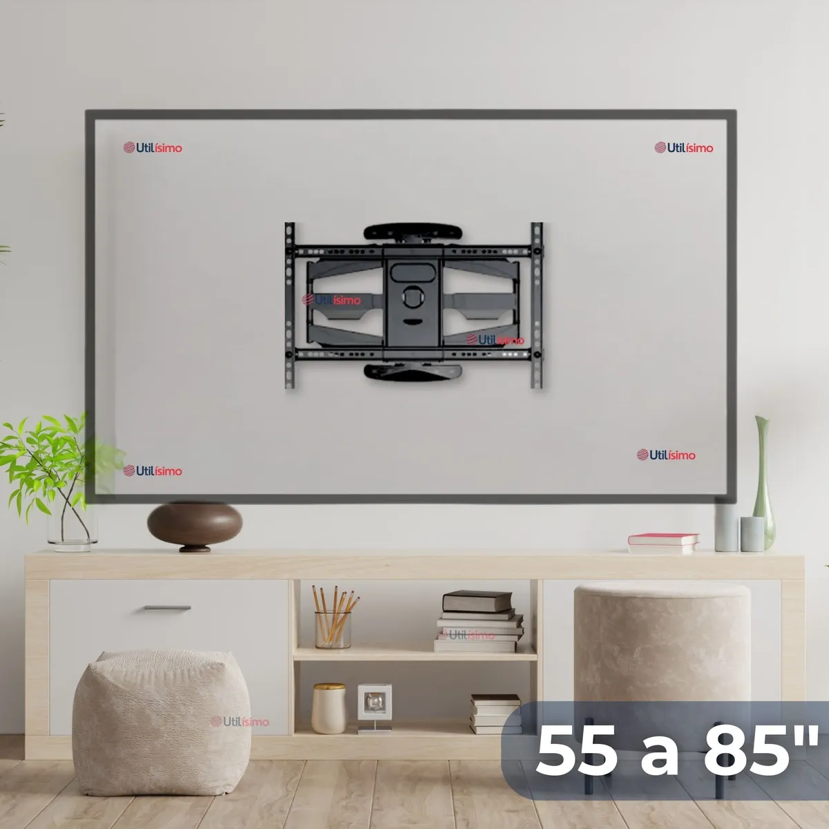 LINE - Soporte TV 55 a 85 Pulgadas 68Kg Soporte de Pared Ajustable