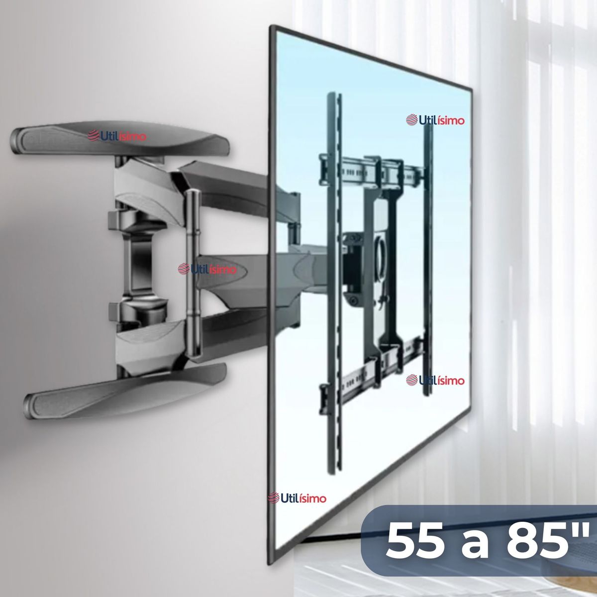 LINE - Soporte TV 55 a 85 Pulgadas 68Kg Soporte de Pared Ajustable