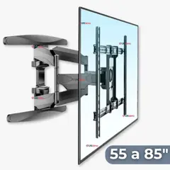 LINE - Soporte TV 55 a 85 Pulgadas 68Kg Soporte de Pared Ajustable