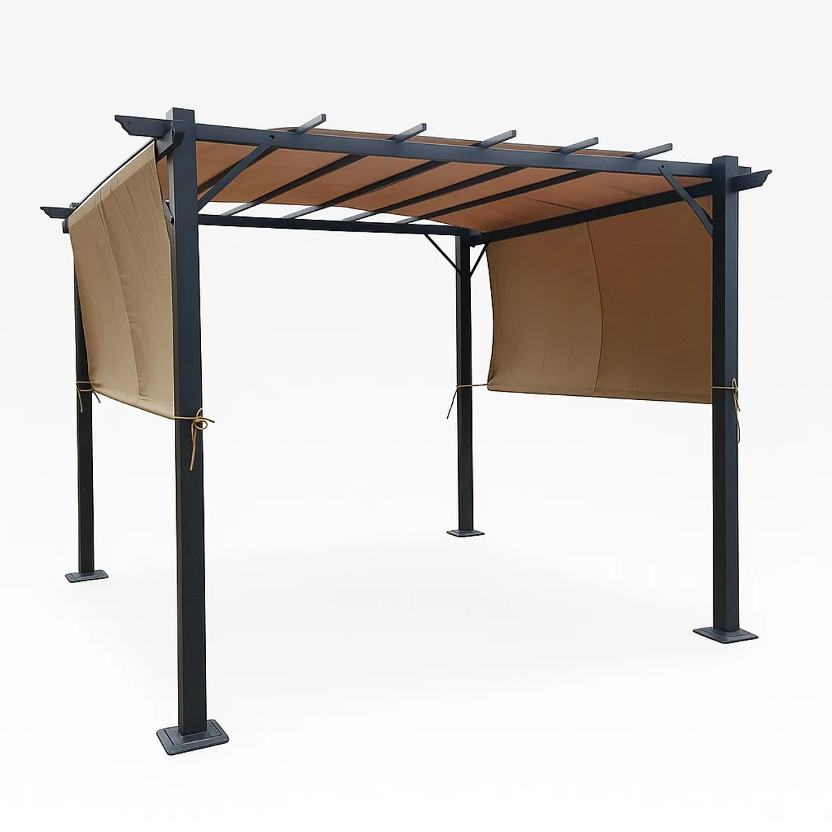 RELAN - Pérgola Retráctil con Pared Relan Toldo 3x3 Mt Beige