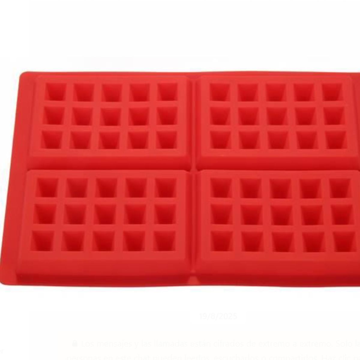 GENERICO - Molde De Silicona Para Waffles Rojo
