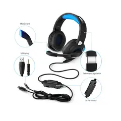 KOTION EACH - Audífono Gamer Modelo G6300 Pc Ps4 Xbox One