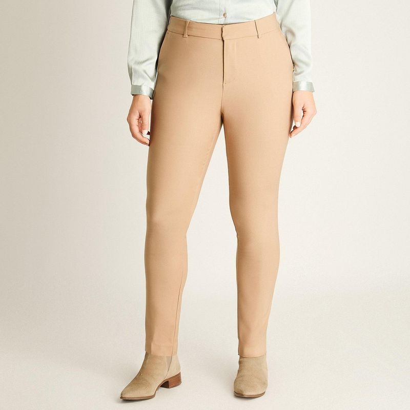 LORENZO DI PONTTI - Pantalón Formal Slim Camel