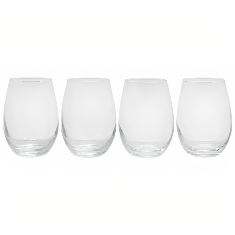 WAYU - SET 4 VASOS REDONDOS VIDRIO WAYU