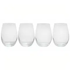 WAYU - SET 4 VASOS REDONDOS VIDRIO