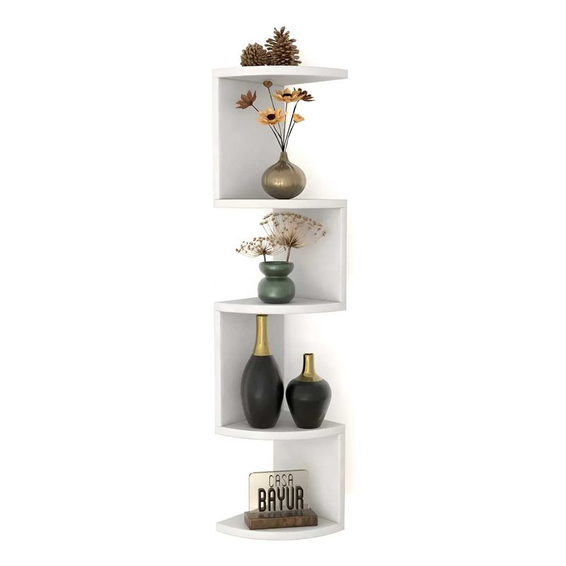 GENERICO - Organizador Repisa Esquinera MDF 5 Niveles 86x20cm Pared