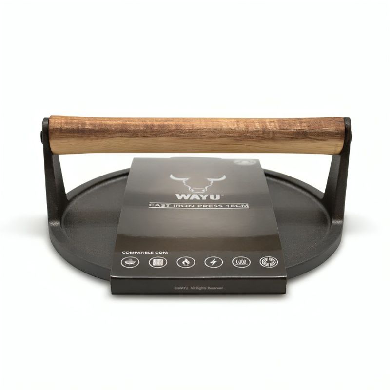 WAYU - PRENSA REDONDA 18CM IRON CAST WAYU