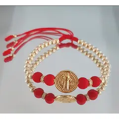 GENERICO - Brazalete San benito En Oro Laminado 18k